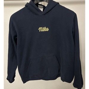 Nike Women's vintage Navy Hoodie XL Embroidered Nike Spell Out
